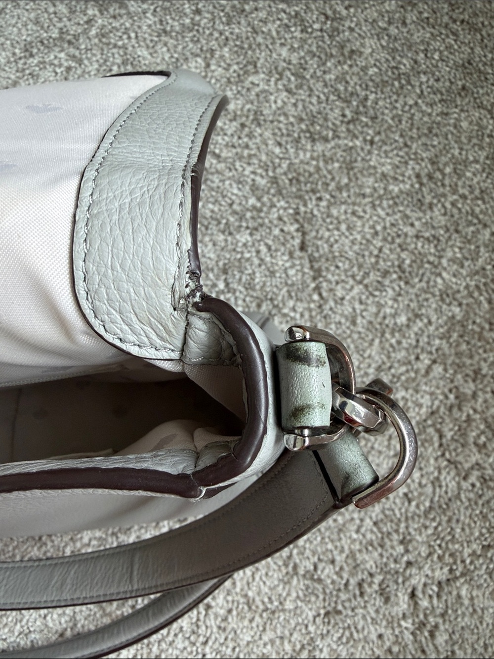 kate spade Pebbled Leather Crossbody Bag in Light Gray - Picture 5 of 7